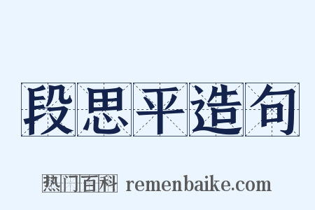 段思平造句是什么意思的图片